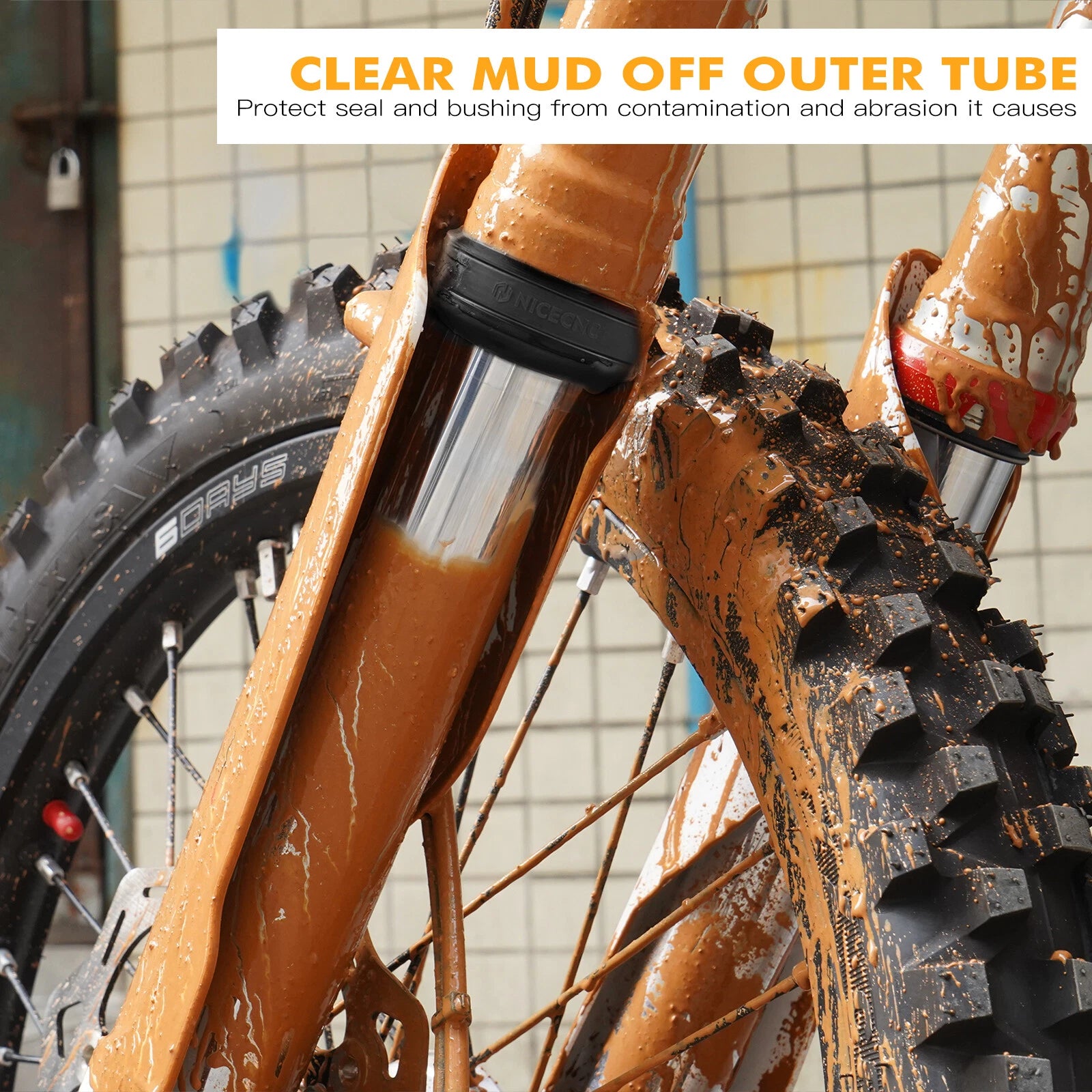 2X Front Fork Mud Scrapers for KTM 250 350 450 500 SXF XC F EXC F (2004–2023)