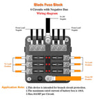 6-Way Auto Blade Fuse Holder Box with LED Indicator for 12V 24V Vehicles