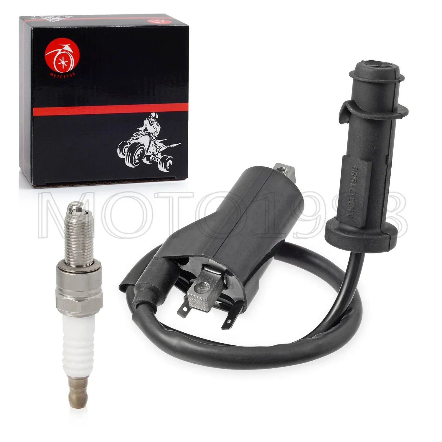Coil Pack & Spark Plug + Cap for Arctic Cat Prowler XTZ 1000 (2009–2014)