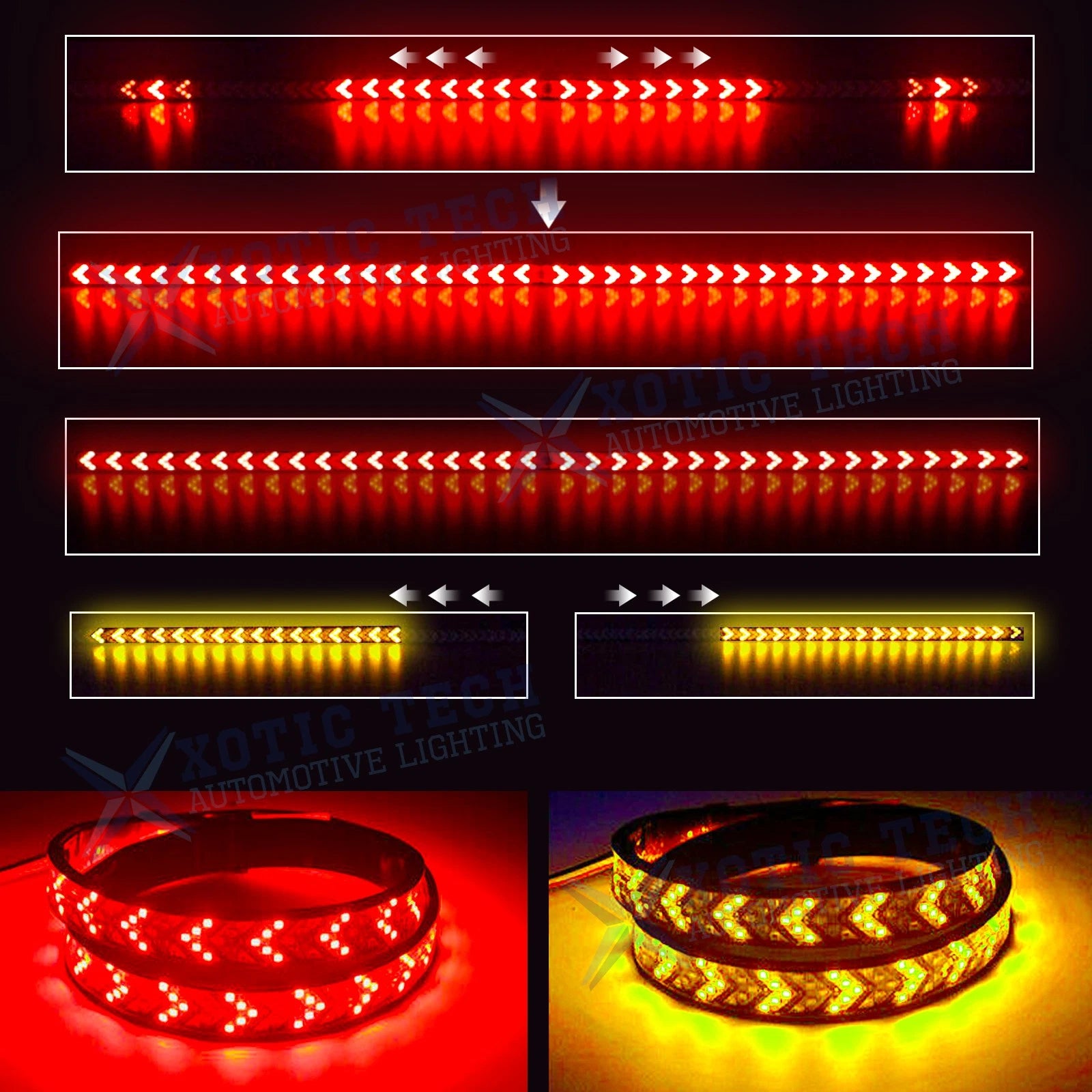 4-Functions LED Tailgate Light Strip Bar for Dodge Ram Journey Durano (48'')