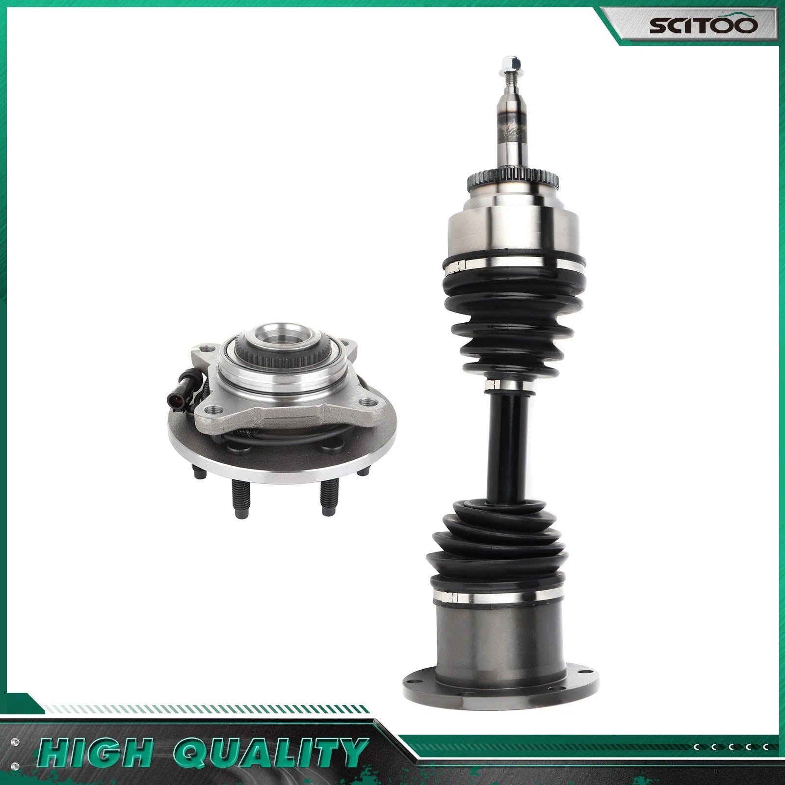 Front Wheel Hub & Bearing & CV Axle Shaft for Ford F-150 (2004–2005)