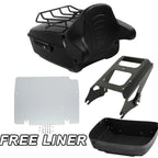 Trunk Backrest Pad Mount Rack Plate for Harley Electra Glide (2009–2013)
