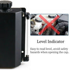 2L Alloy Water Coolant Overflow Tank Reservoir with Aluminum Cap