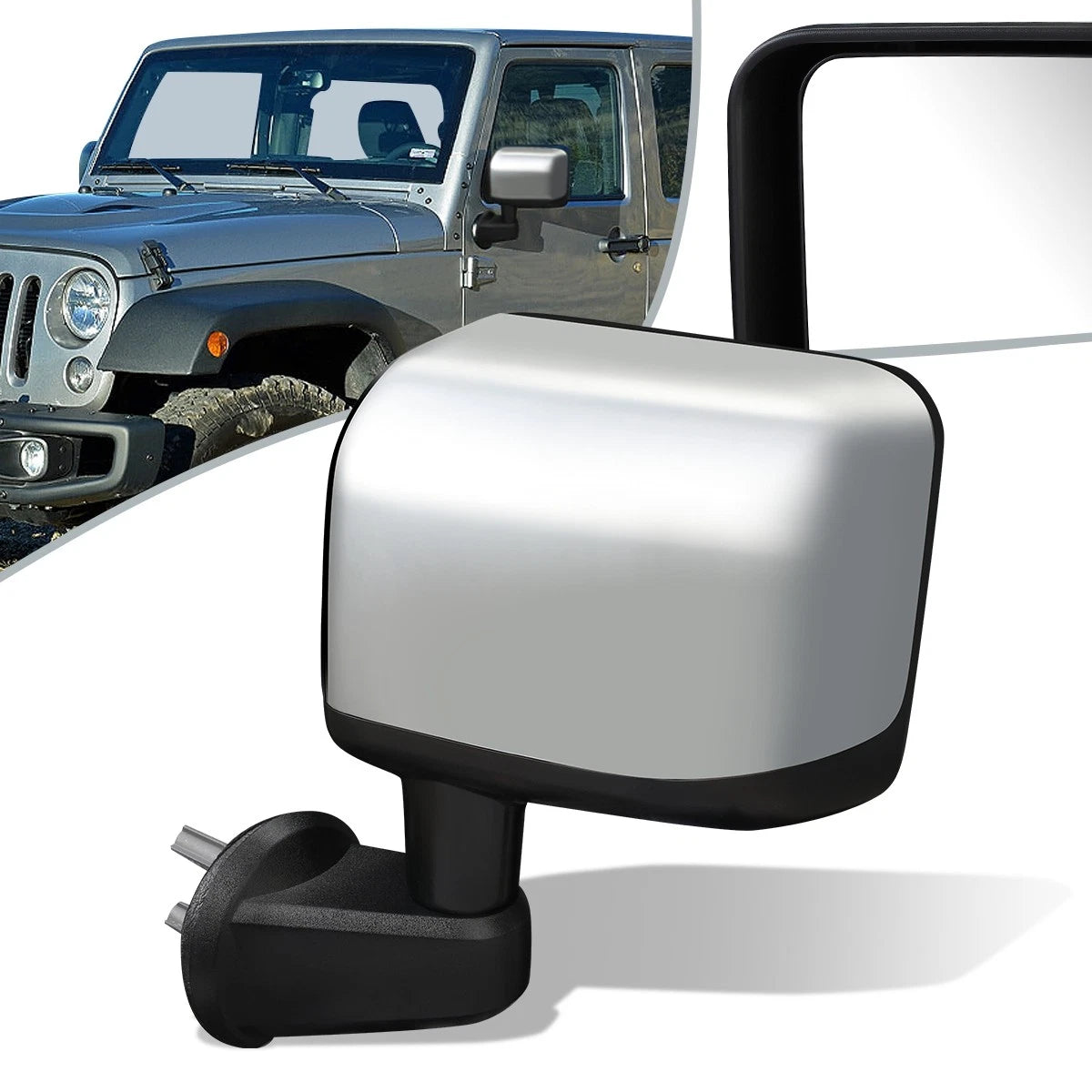 Driver Side Power Heated Door Mirror for Jeep Wrangler JK (2015–2018) CH1320391