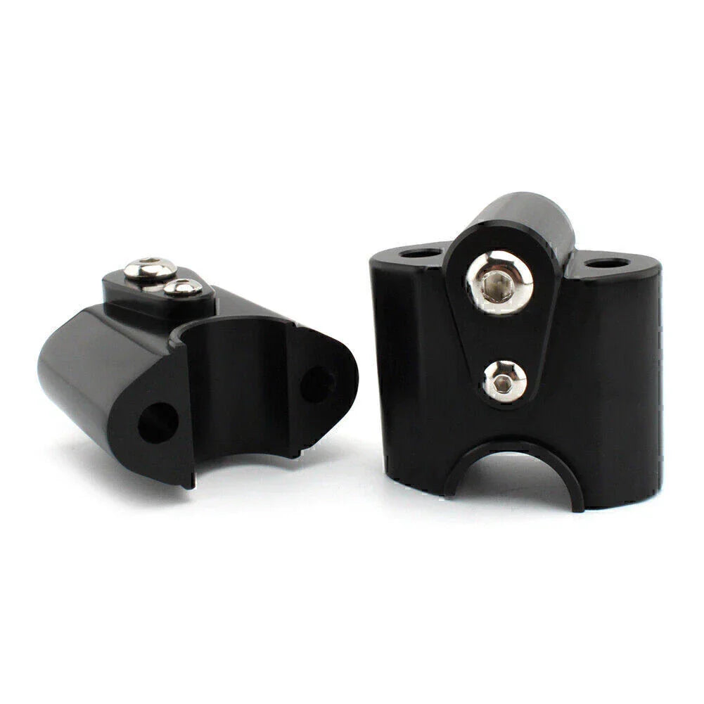 Black Handlebar Risers Lift Clamp Adapters for BMW R 18 Classic (2022-2023)