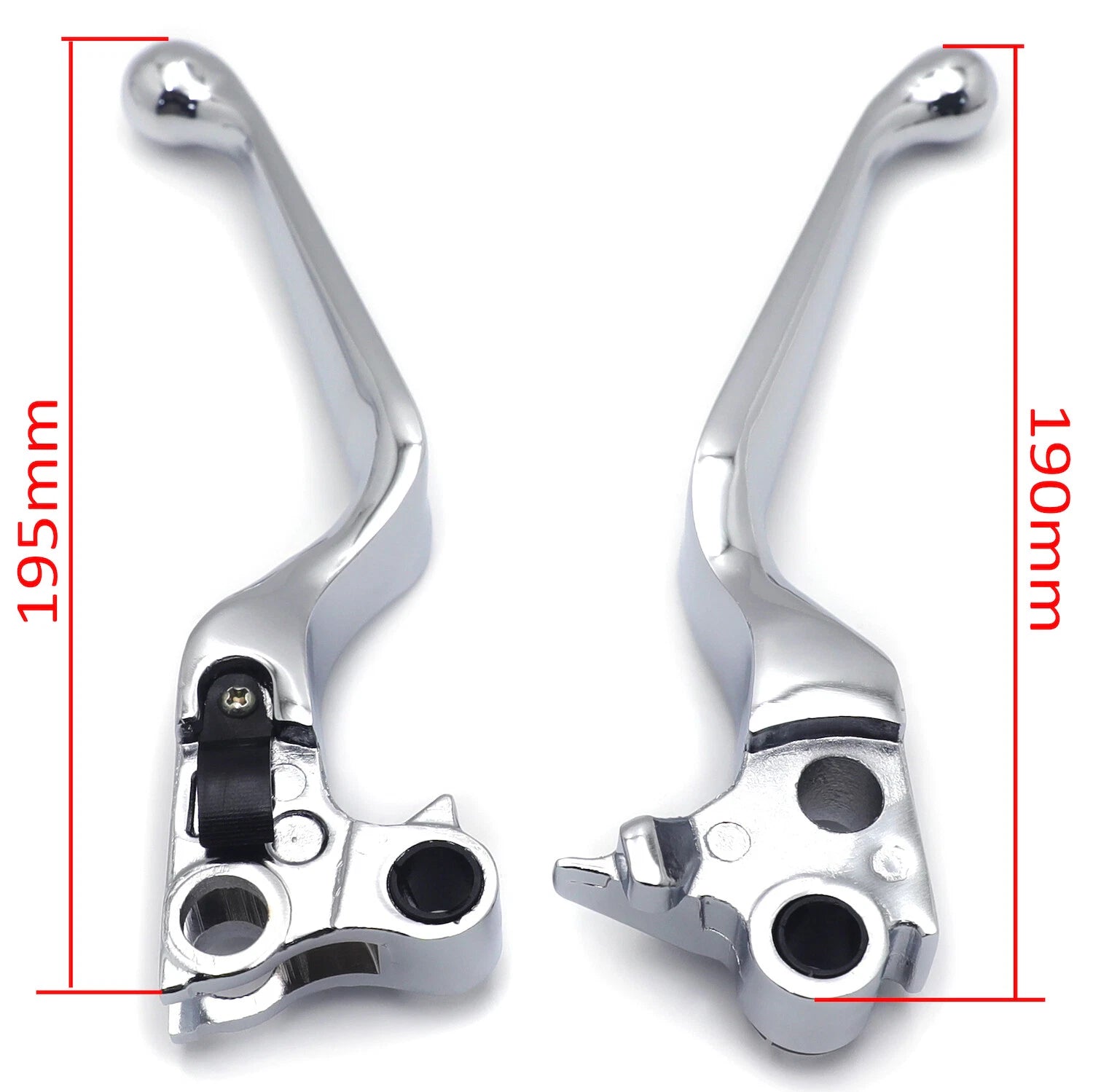 Chrome Skull Brake Clutch Levers for Harley XL/Dyna/Touring/Softail (1996–2007)