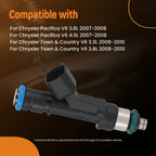 Fuel Injector Set for Dodge Grand Caravan (2008–2010)