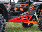 SuperATV Heavy Duty Rock Slider Nerf Bars for Polaris RZR 900/S (2015–2020) Red
