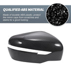 Pair Rearview Mirror Cover Overlay Black Carbon Fiber for Nissan X-Trail Rogue (2014–2022)