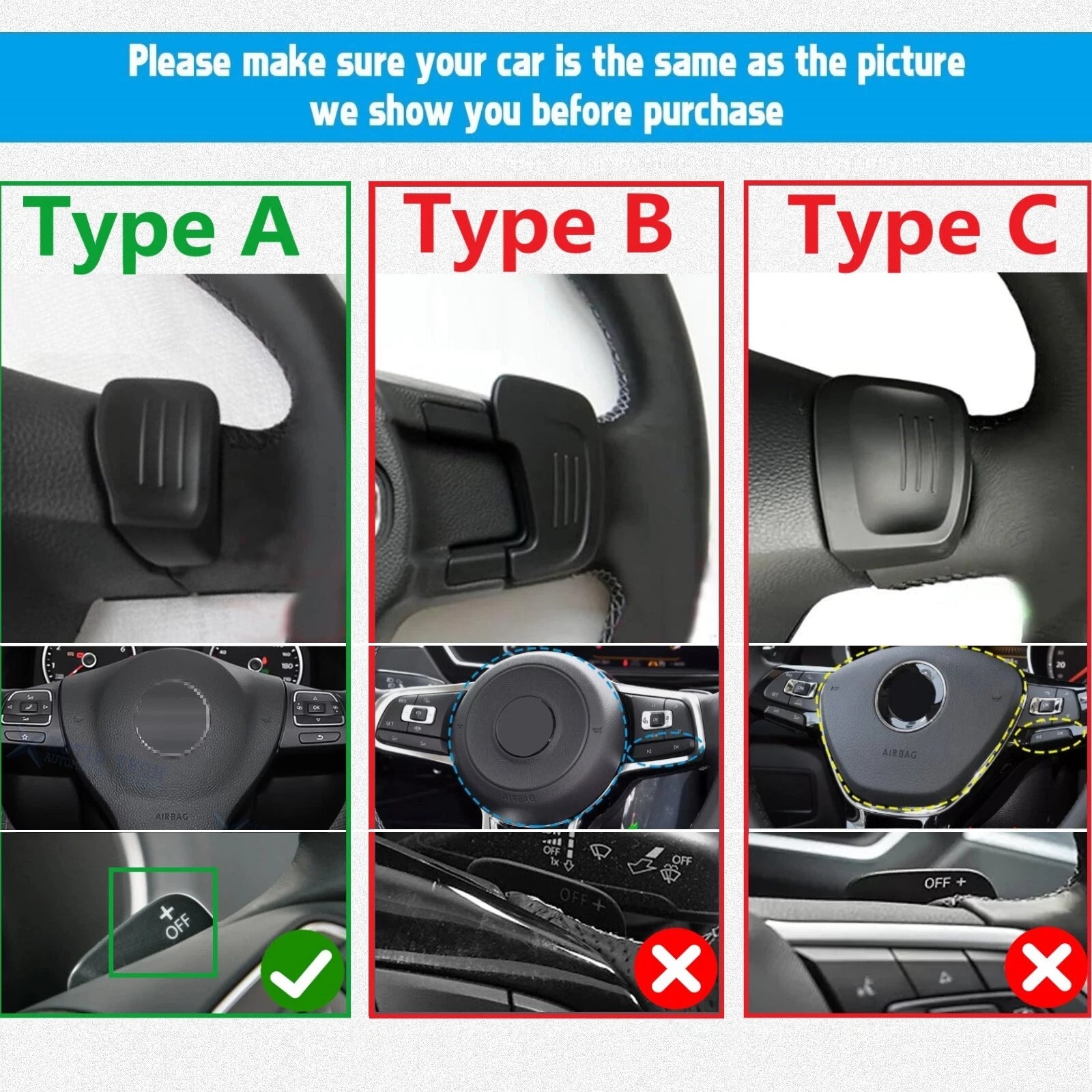 Steering Wheel Paddle Shifter Extension for VW Golf CC MK6 Beetle (2010-2019)