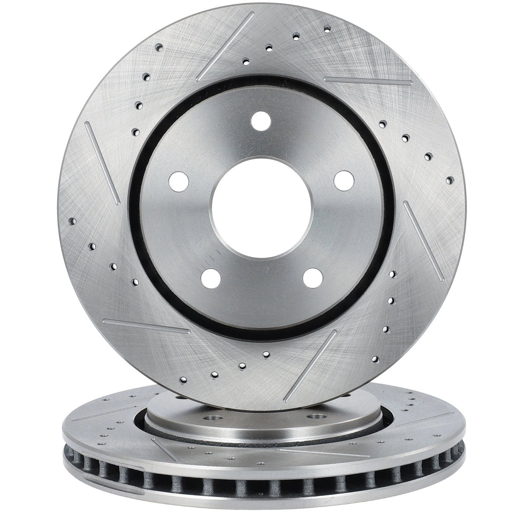 Front Drilled Slotted Brake Rotors for Volkswagen Routan (2009–2014)