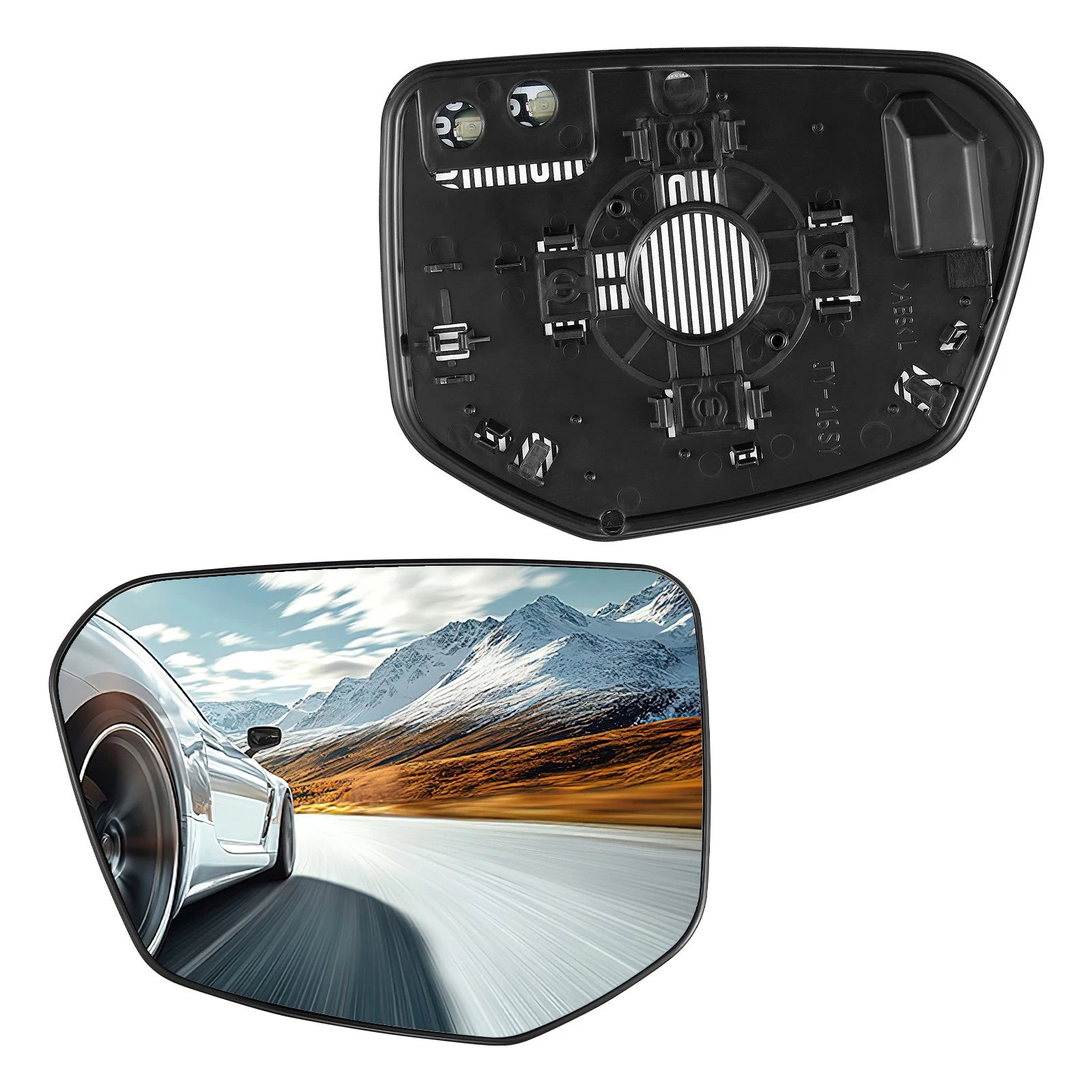 Left Side Heated Door Mirror Glass W/Plate for Honda Civic (2016–2021)