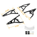 Set of 2 Black High Clearance Steel A-Arms for Polaris RZR XP 4 1000 Turbo (2014–2023)