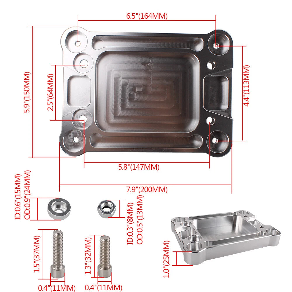 Billet Shifter Base Plate for Acura Integra RSX (2002–2006) K20 K24 K-Series