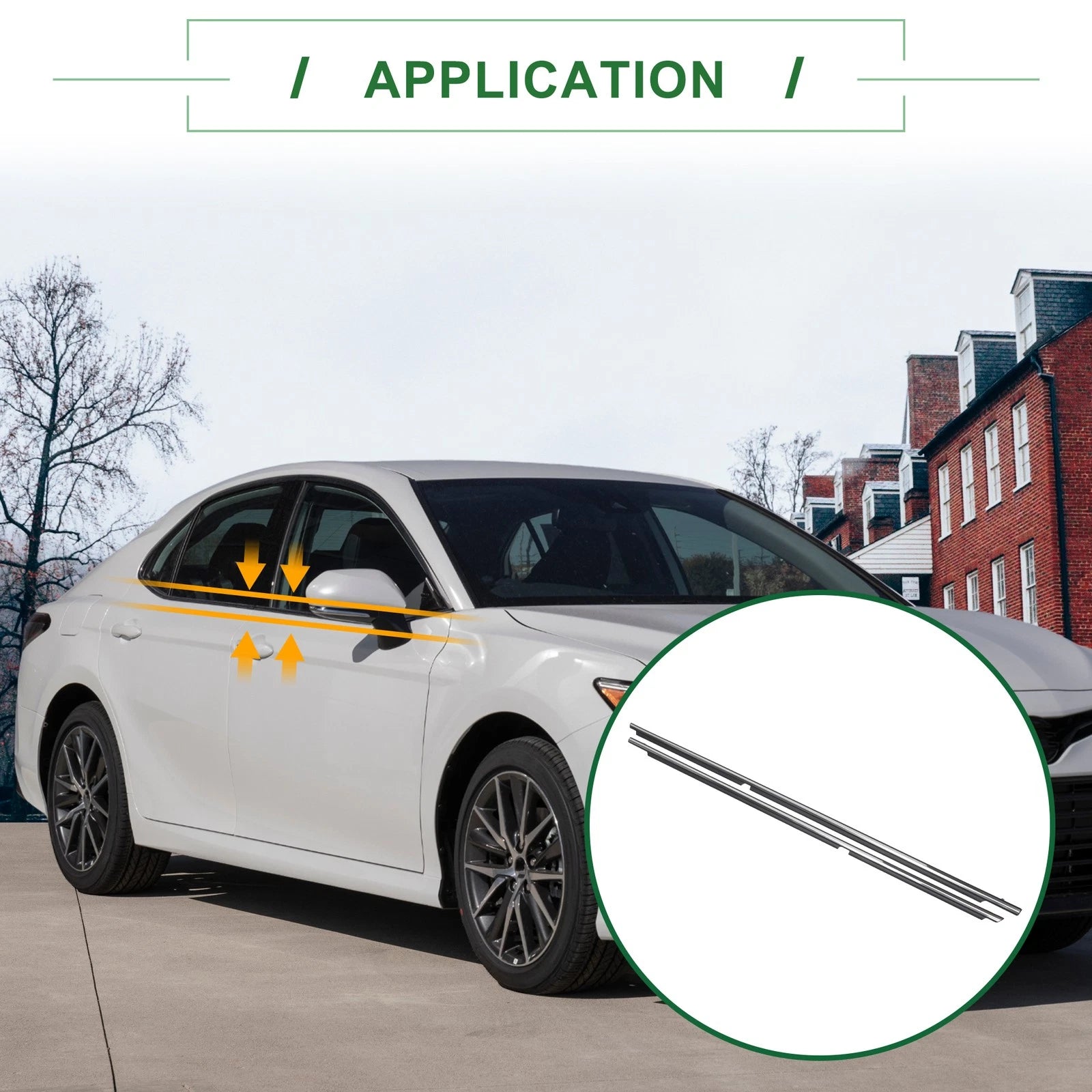 2X Rear Window Weatherstrip Seal for Toyota Camry (2012–2014)