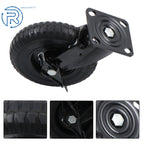 Set of 4 Heavy Duty 8-Inch Casters with Side Brakes