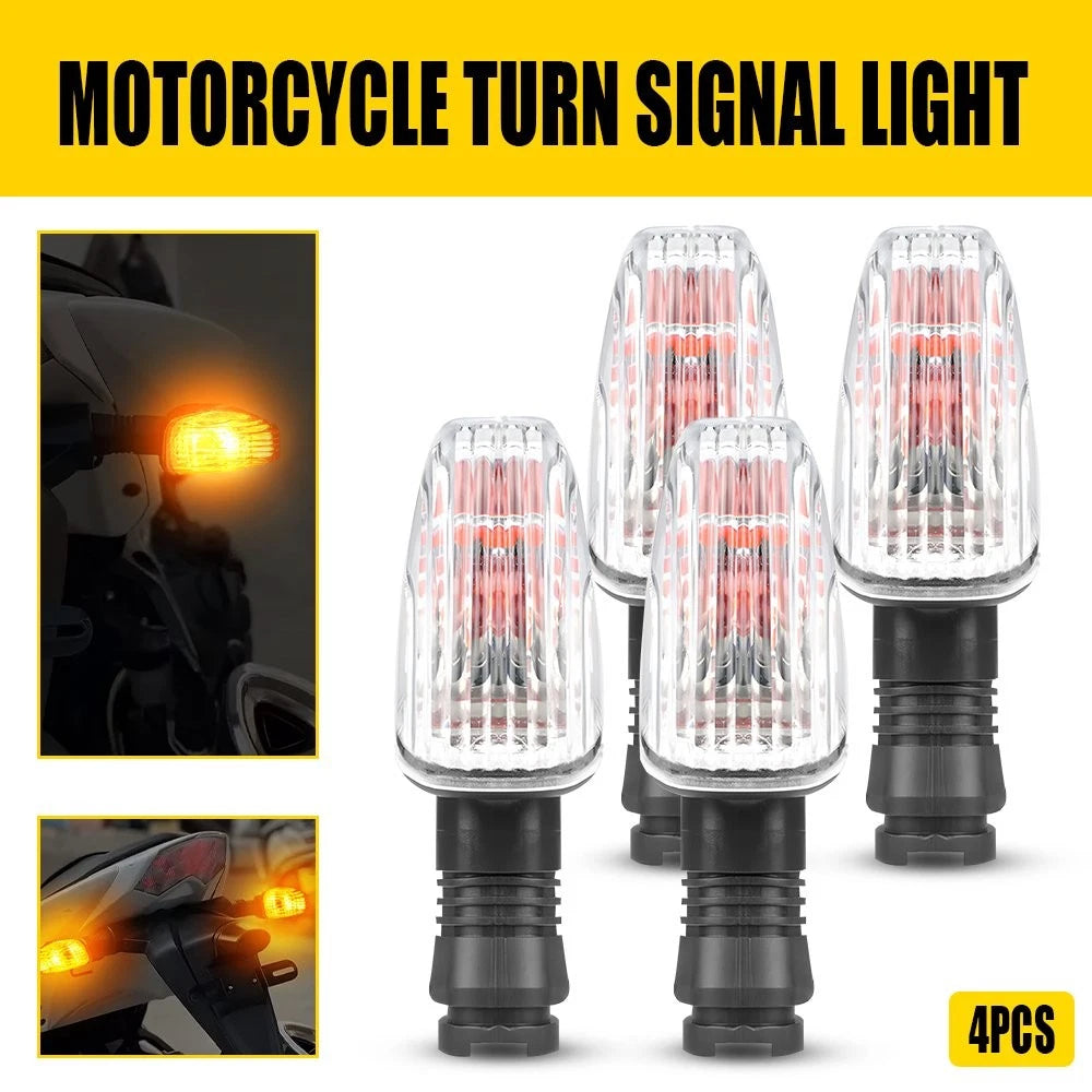 4X Turn Signal Lights for Kawasaki Ninja 650R (2006–2008) Clear Lens EV