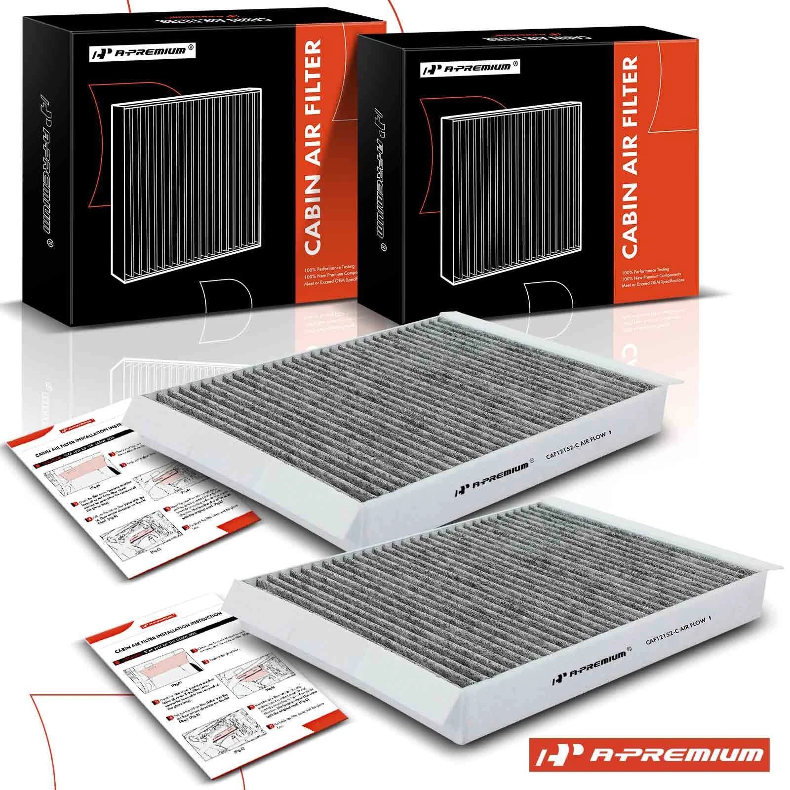 2X Activated Carbon Cabin Air Filter for Ford Mustang (2015–2022)