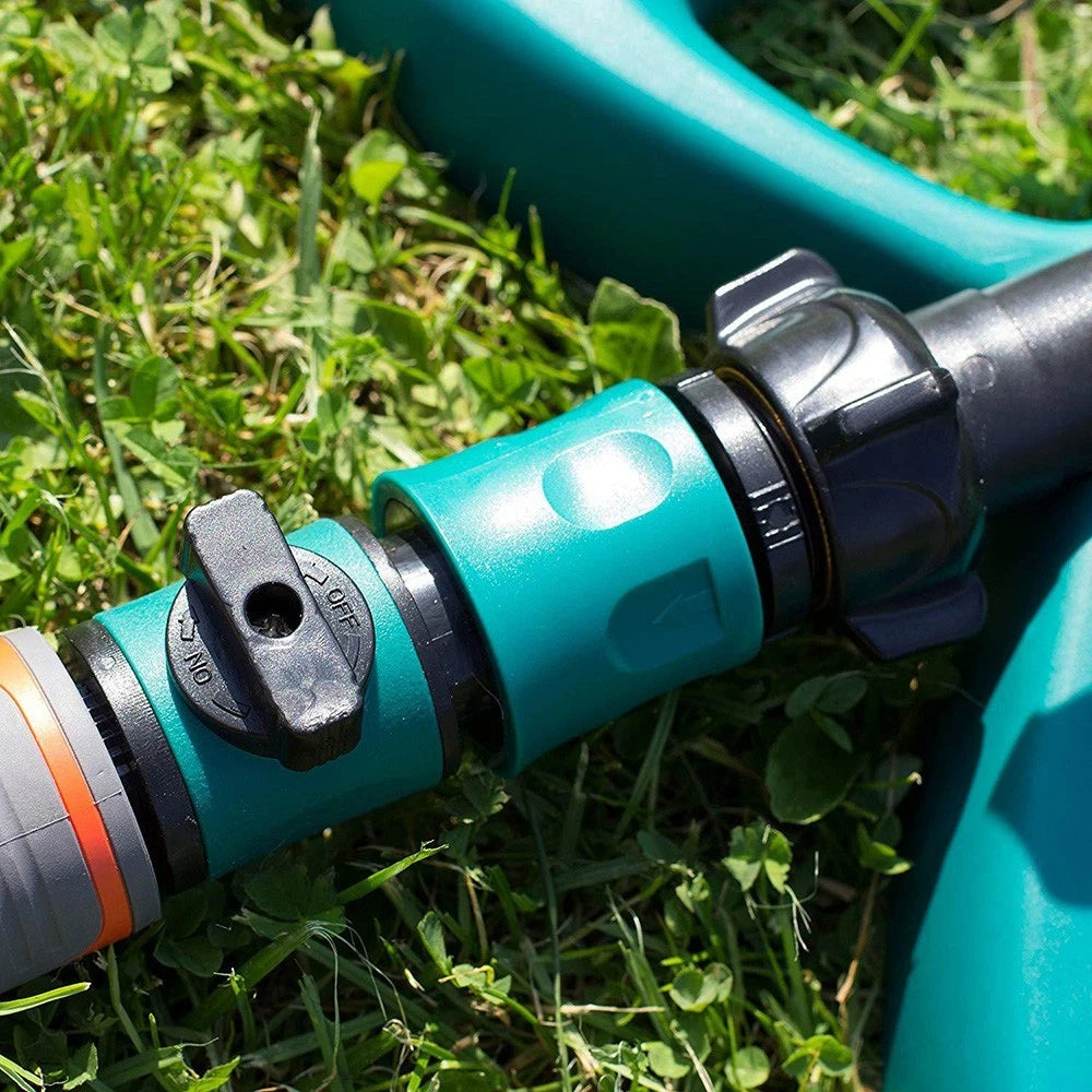 2 Way Garden Hose Connector with Rubber Coating for Comfort