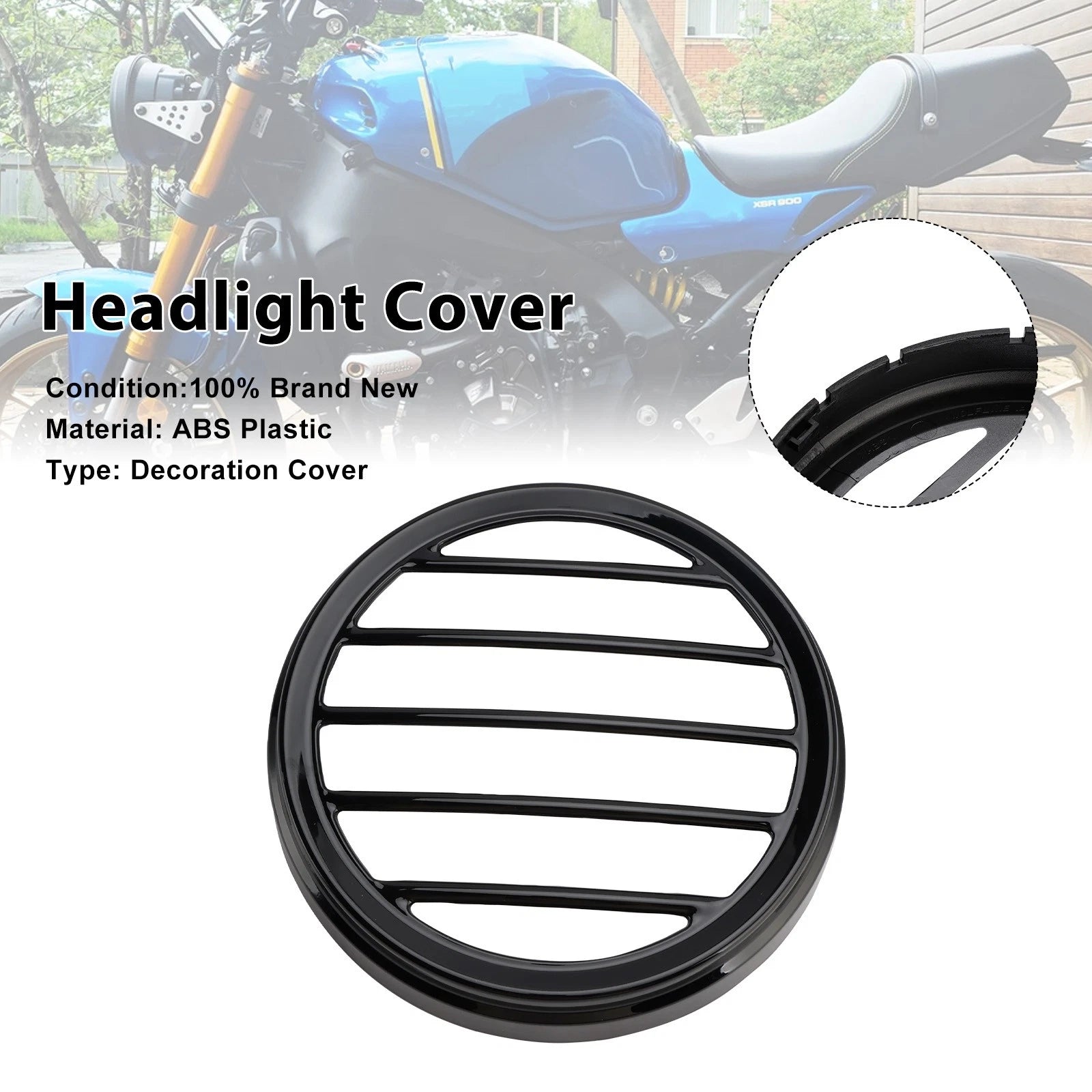 Front Nose Headlight Cover Fairing for Yamaha XSR900 (2022–2025) Black