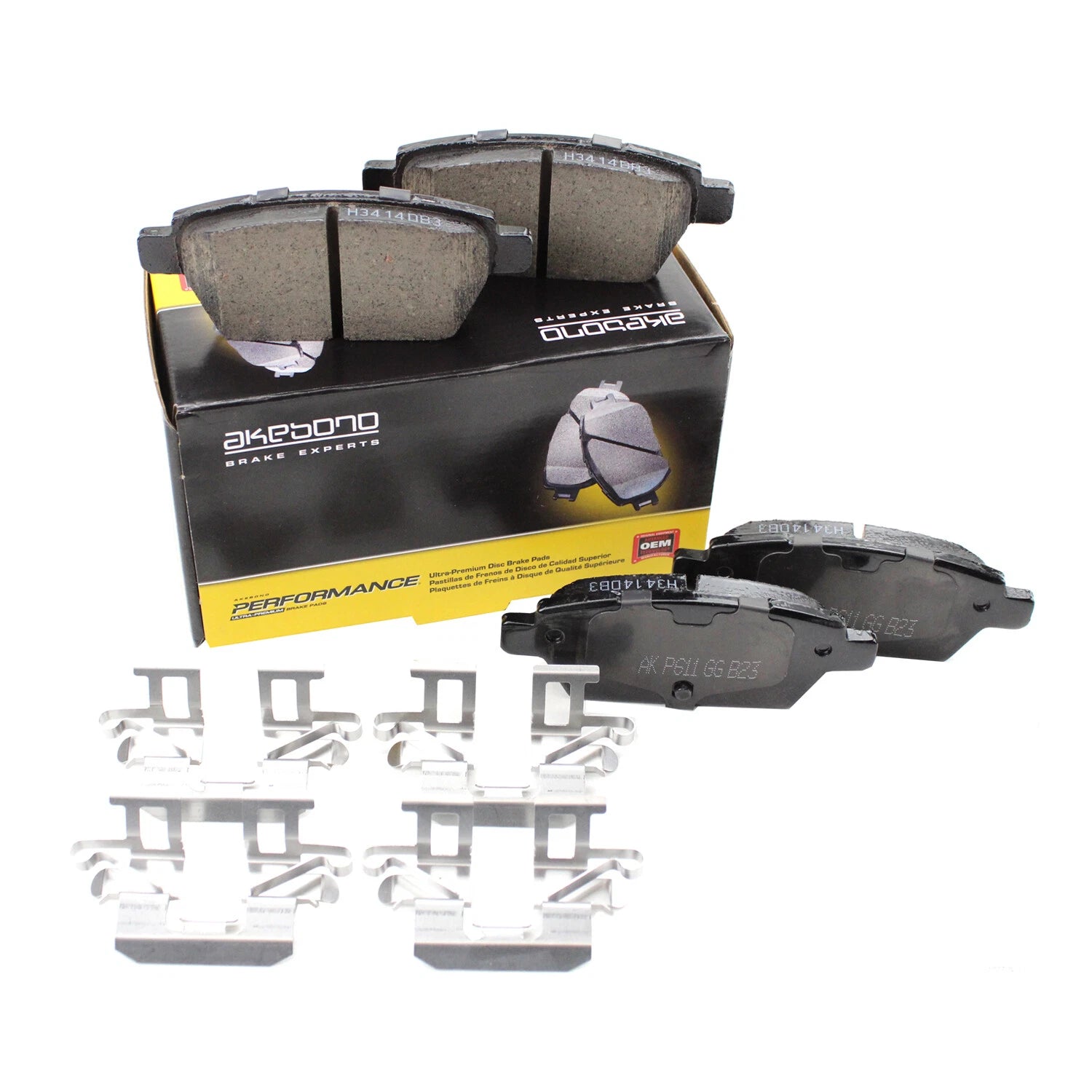 Set of 4 Akebono Rear Ceramic Brake Pads for Ford Fusion MKZ Zephyr 2006–2012