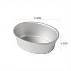2X Aluminum Alloy Oval Cheesecake Mold for Baking