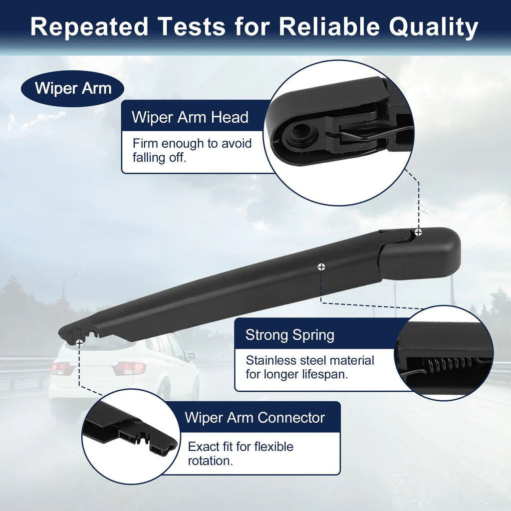 Set of 2 Rear Windshield Wiper Blade Arms for Kia Sedona (2009–2013)
