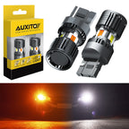 2X Switchback 7443 LED Front Turn Signal Light Bulb for Chevy Ford 