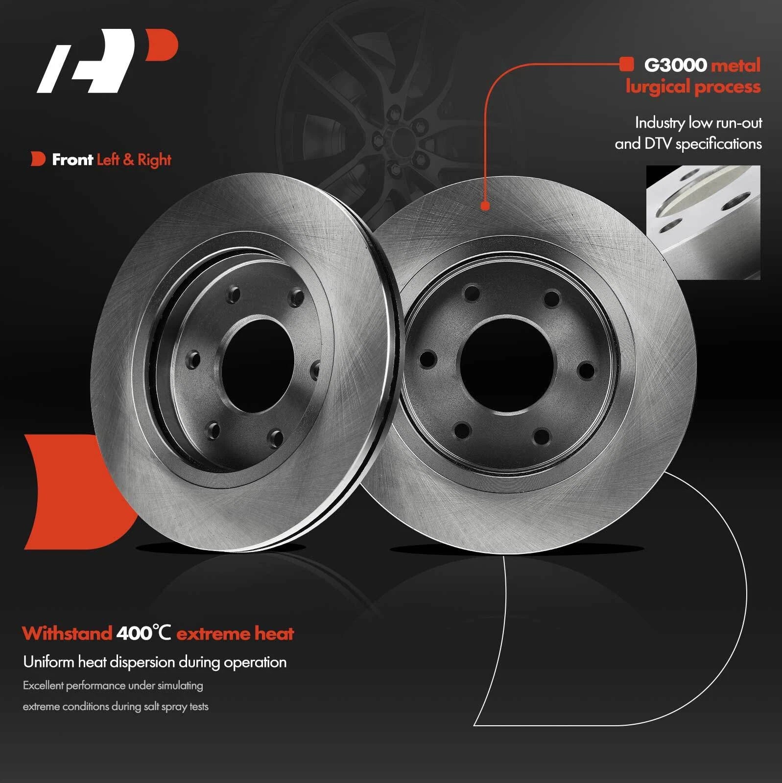 Front Disc Brake Rotors for Nissan Armada Titan INFINITI QX56 (2005–2007)