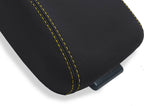 Leather Console Lid Armrest Cover for Honda CR-V (2017–2021) Yellow Stitch