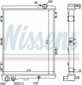 Nissens Radiator for Audi Coupe 1987 (2.2L L5 GAS SOHC)