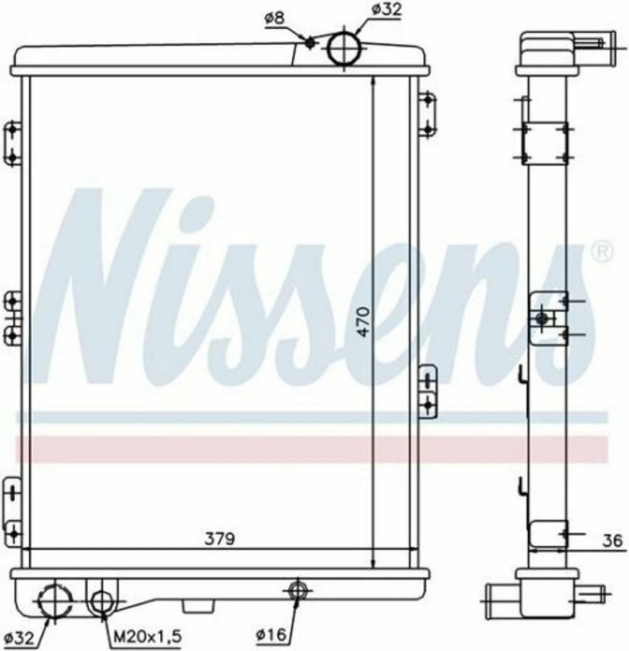 Nissens Radiator for Audi Coupe 1987 (2.2L L5 GAS SOHC)