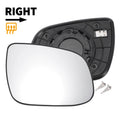 Right Side Heated White Mirror Glass for KIA Rio (2010–2012)
