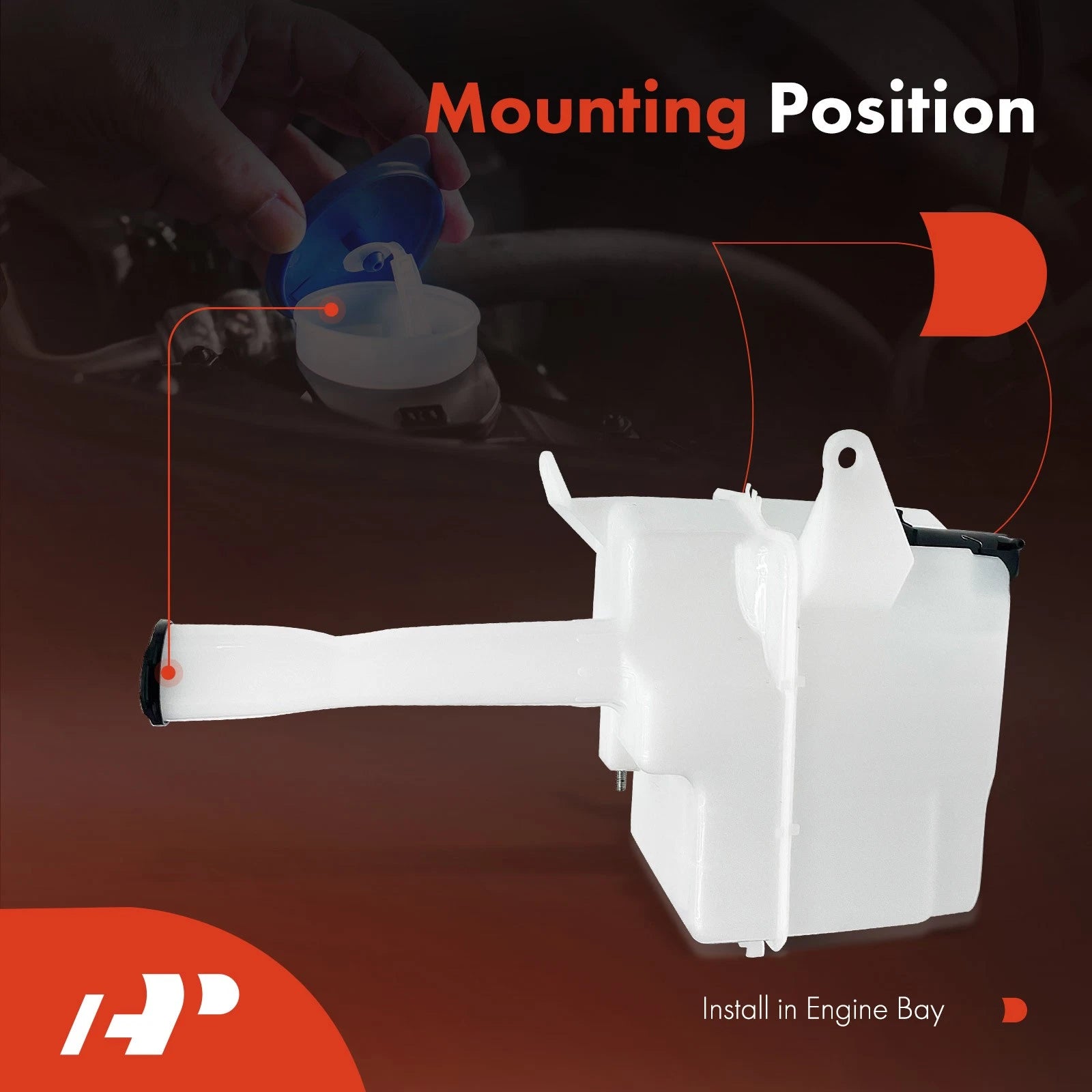 Windshield Washer Reservoir for Toyota Sienna (1998-2003)