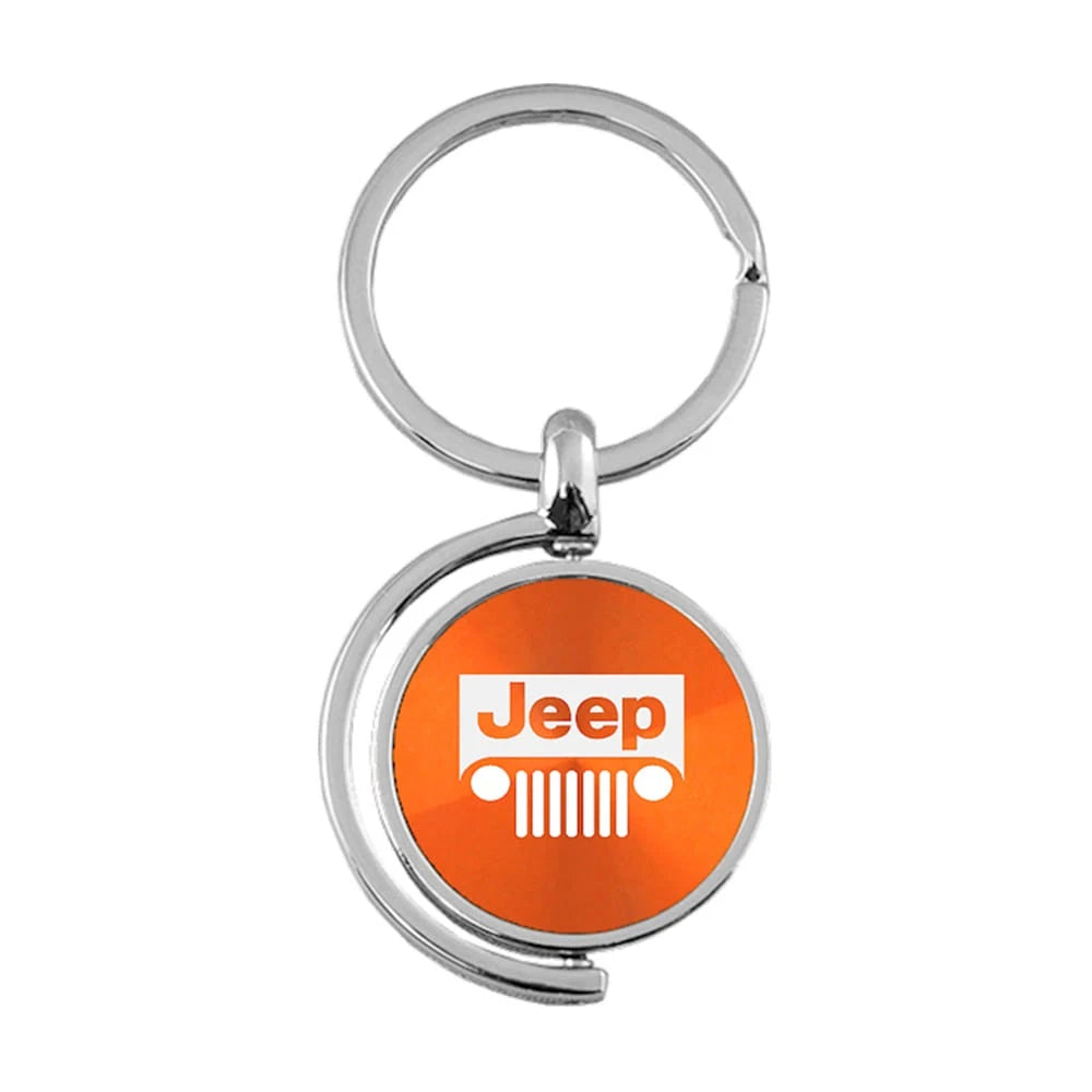 Grille on Orange Spinner Keychain - Officially Licensed for Jeep
