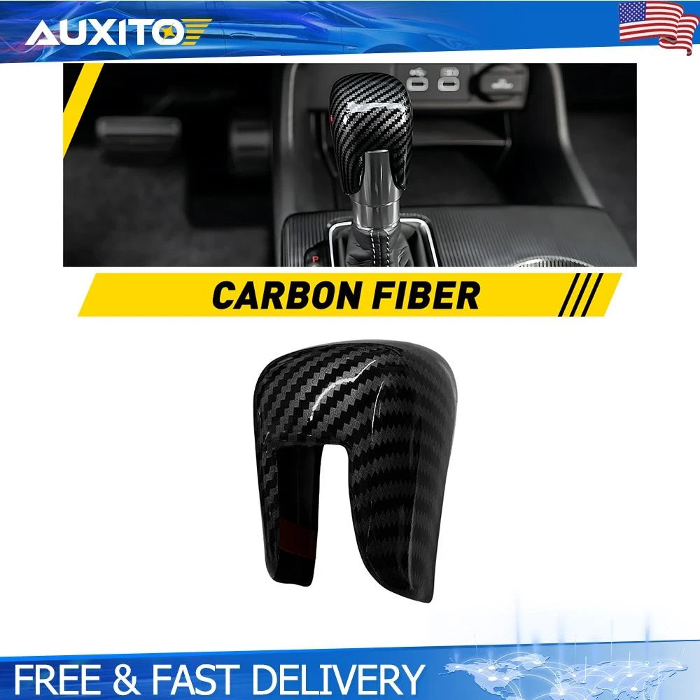 Carbon Fiber Gear Shift Knob Cover Trim for Honda Civic Accord (2022–2025)