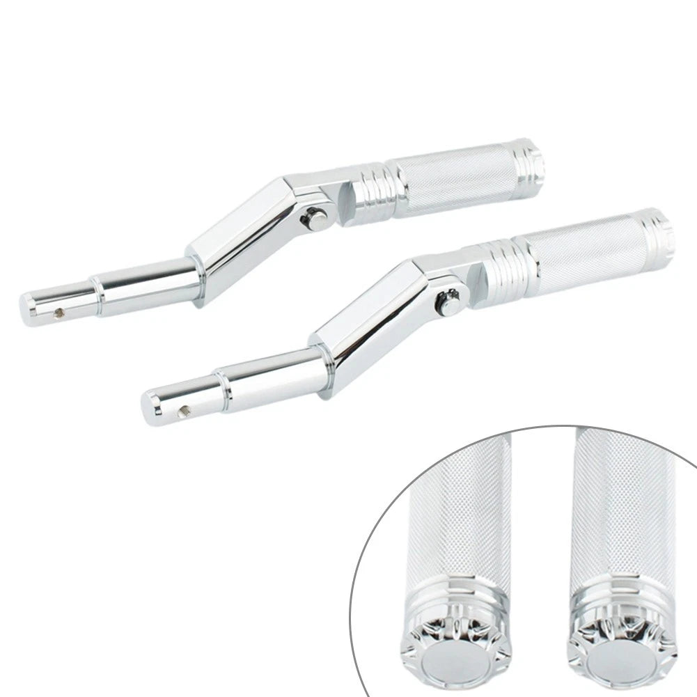 Set of 2 Chrome Footrest Pedal Brackets for Harley V-Rod Muscle (2002–2017)
