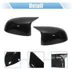 Pair Rear View Mirror Cover Gloss Black for BMW X5 X4 X7 (2019–2021)