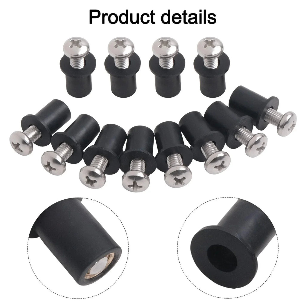 Stainless Steel Screws & Nuts / 12PCS / Screws and Nuts for Kayaks Canoes Boats