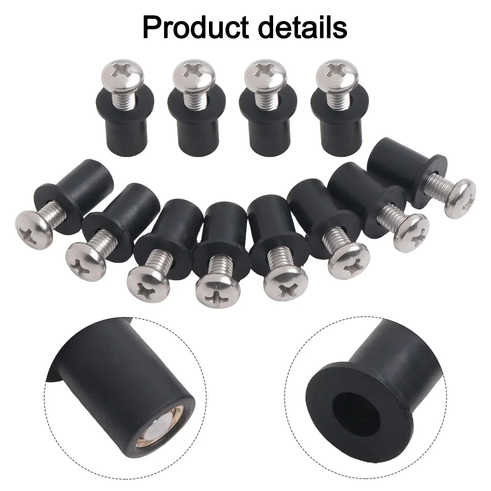 Stainless Steel Screws & Nuts / 12PCS / Screws and Nuts for Kayaks Canoes Boats