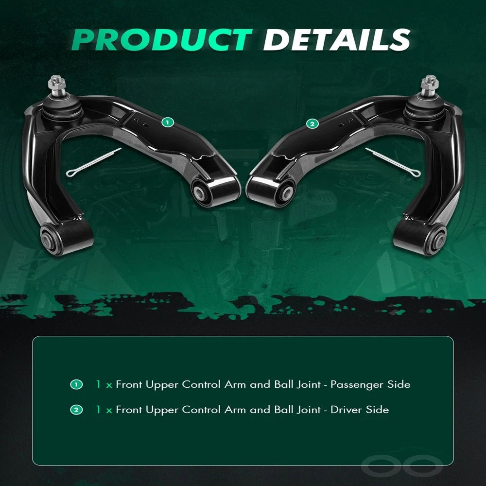 2X Front Control Arm and Ball Joint for Nissan Xterra (2000–2004)