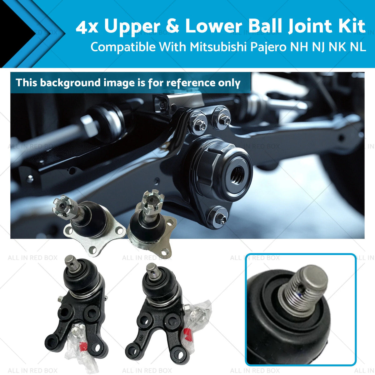 4X Upper & Lower Ball Joint Kit for Mitsubishi Pajero (1991–2000)
