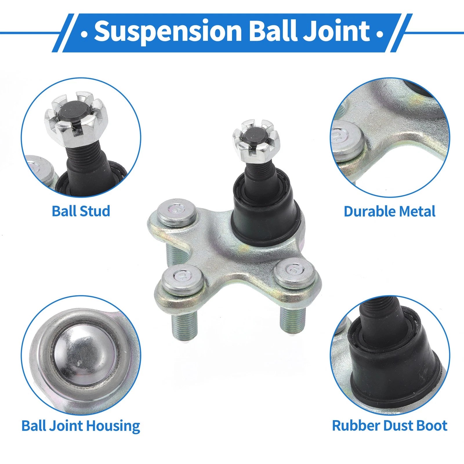 2X Front Lower Ball Joints for Honda Civic (2017–2021) No.K500415/51220TEAT01