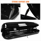 Cargo Roof Top Mounted Storage Box with Lock & Brackets for Universal Fit (78"L x 31"W x 15"H)
