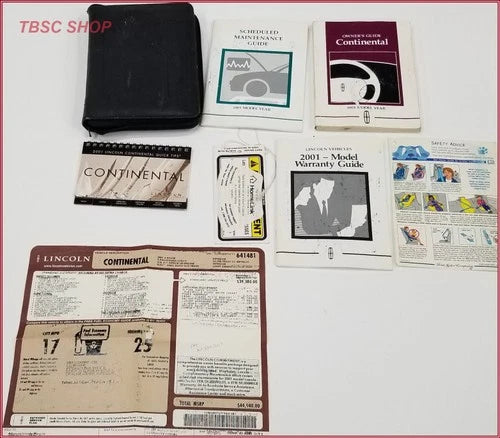 Owners Manual with Case for Lincoln Continental (2001)