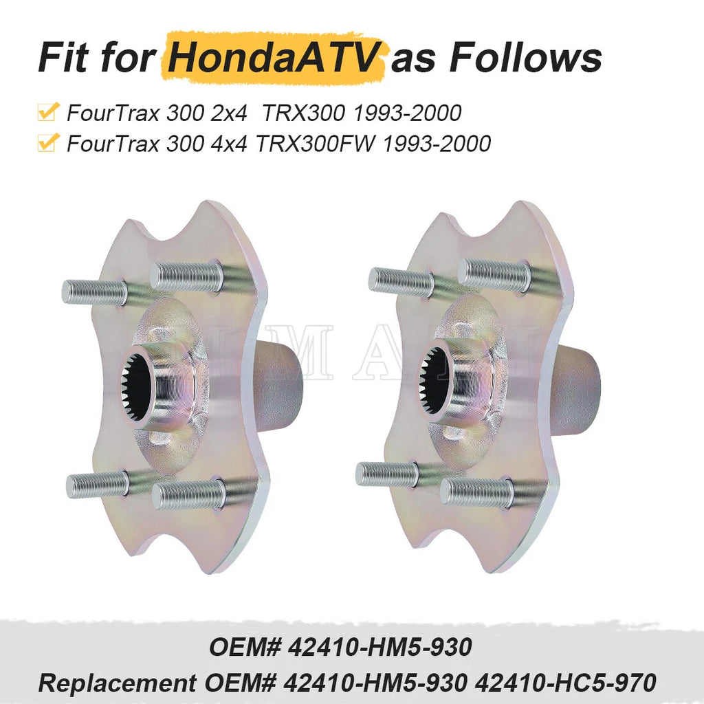 2X Rear Wheel Hub for Honda FourTrax 300 (1993–2000) TRX300FW TRX300