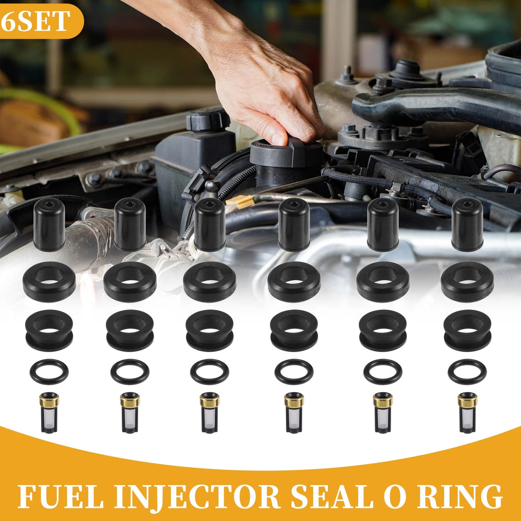 Set of 6 Fuel Injector Seal O Rings for Toyota 3VZE 3.0 V6 (1988–1995)