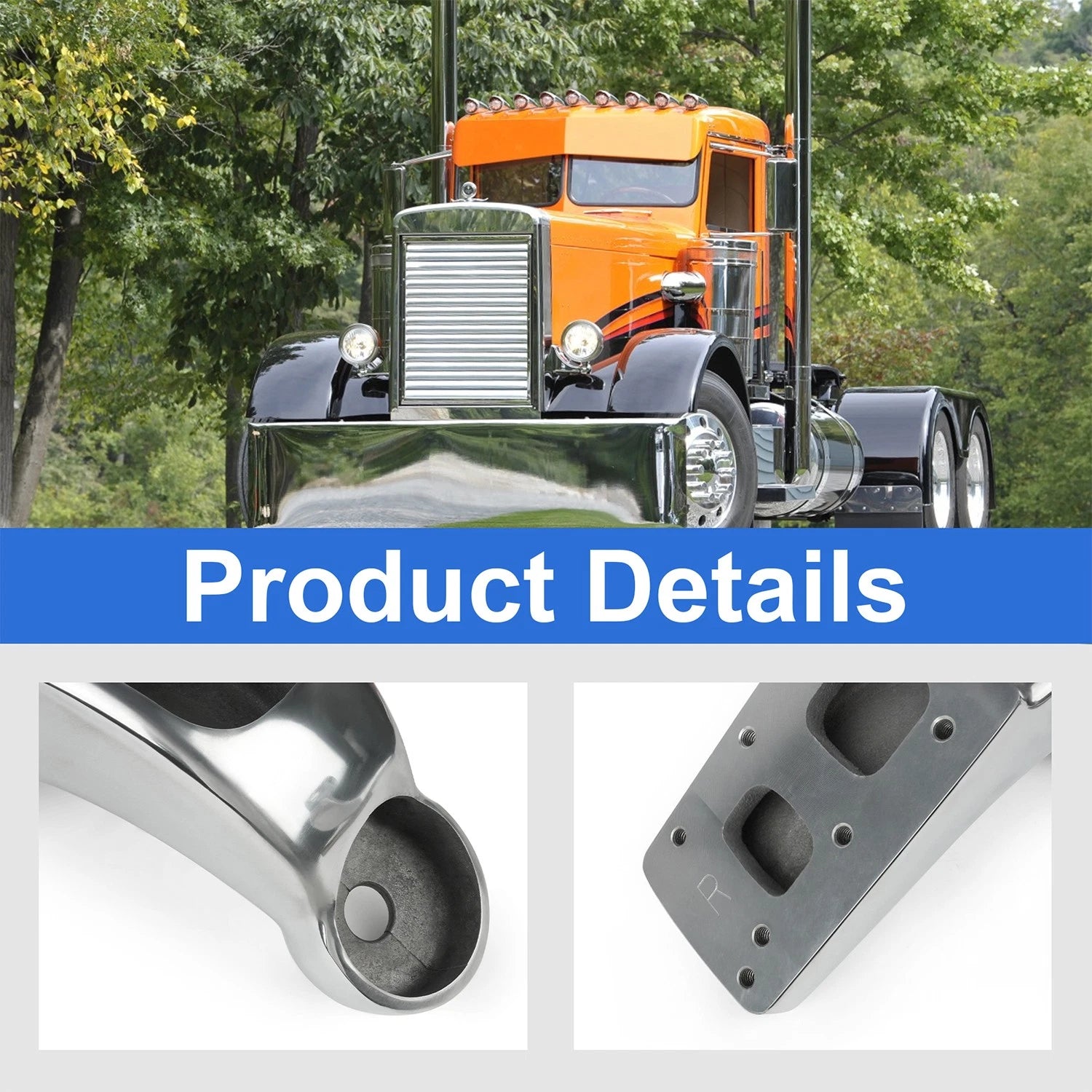 2X Headlight Brackets for Peterbilt 379, 389, 357, 367, 378 (009-01)