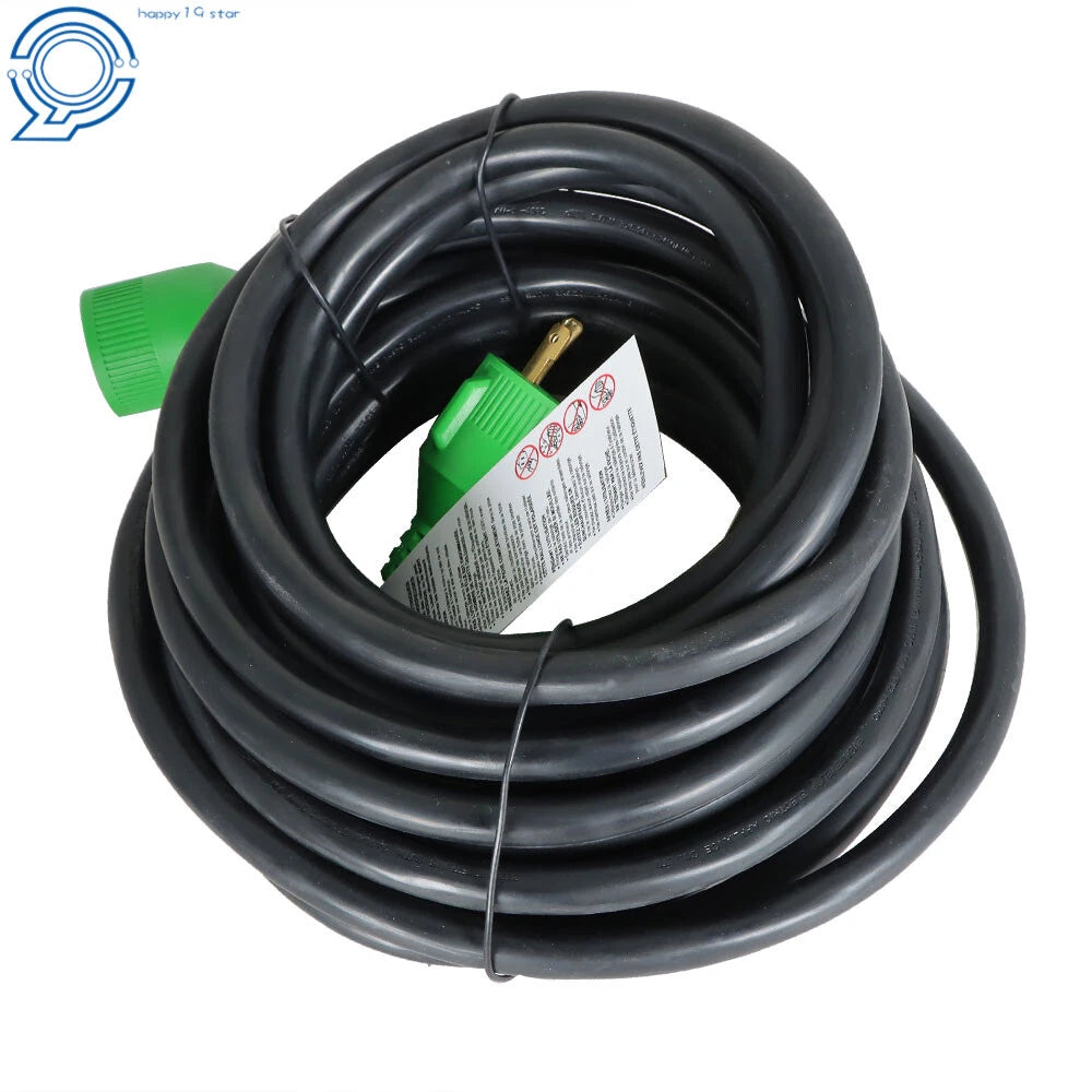 10 Ft Generator Extension Cord 3 Prong Power Cable 30 Amp Adapter Plug