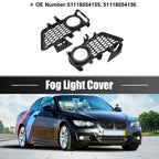Set of 2 Fog Light Grille Covers for BMW 3 Series (51118054155, 51118054156)